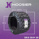 Hoosier Flat Track & TT (Tourist Trophy) Tire 18.5x6.0-10 - 16130T10 for ATV Tire & Off-Road Racing with Hoosier Keychain